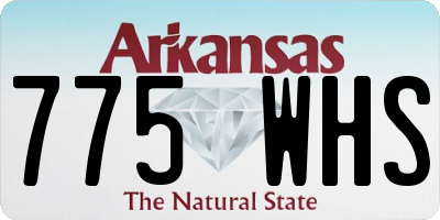 AR license plate 775WHS