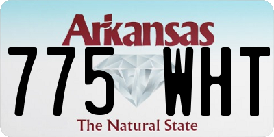 AR license plate 775WHT