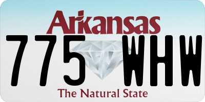 AR license plate 775WHW