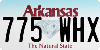 AR license plate 775WHX