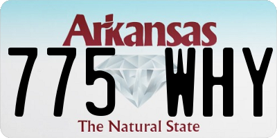 AR license plate 775WHY