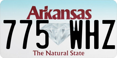 AR license plate 775WHZ
