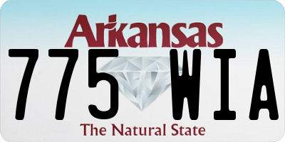 AR license plate 775WIA