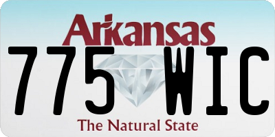 AR license plate 775WIC