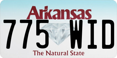 AR license plate 775WID