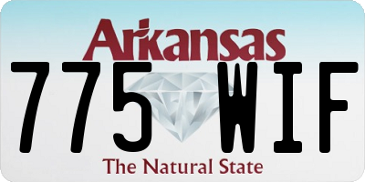 AR license plate 775WIF
