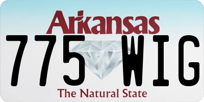AR license plate 775WIG