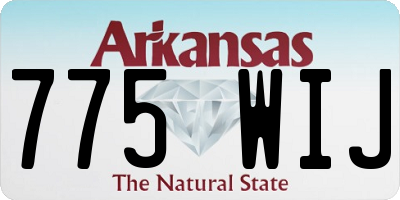 AR license plate 775WIJ