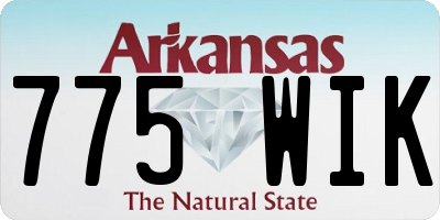 AR license plate 775WIK