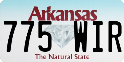 AR license plate 775WIR