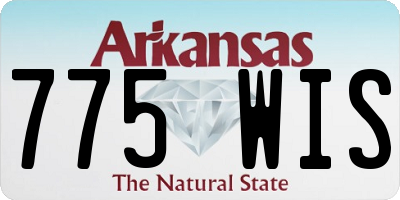 AR license plate 775WIS