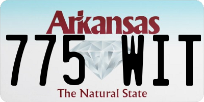 AR license plate 775WIT