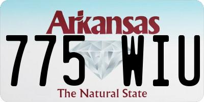 AR license plate 775WIU