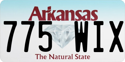 AR license plate 775WIX