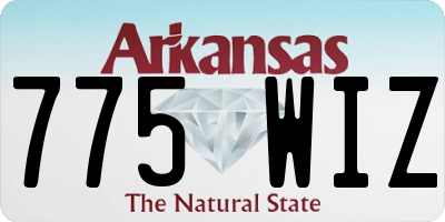AR license plate 775WIZ