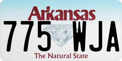 AR license plate 775WJA