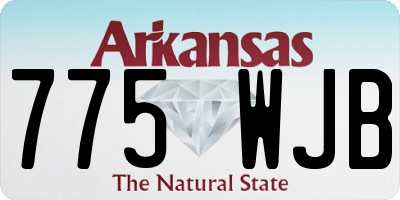 AR license plate 775WJB