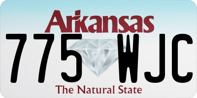 AR license plate 775WJC