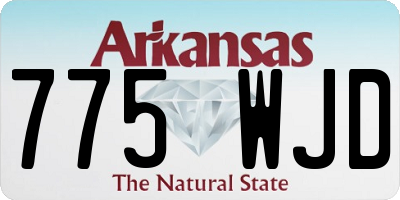 AR license plate 775WJD
