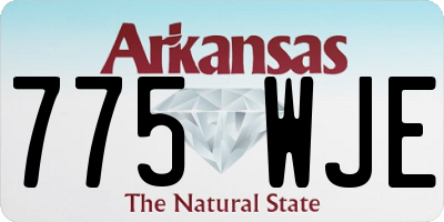 AR license plate 775WJE
