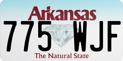 AR license plate 775WJF