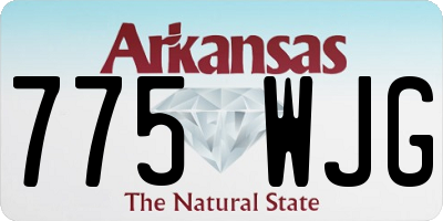 AR license plate 775WJG