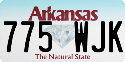 AR license plate 775WJK