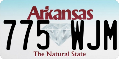 AR license plate 775WJM