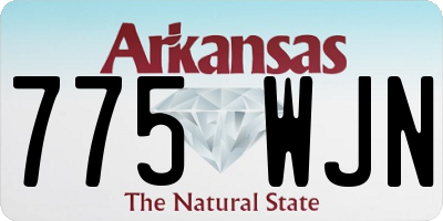 AR license plate 775WJN