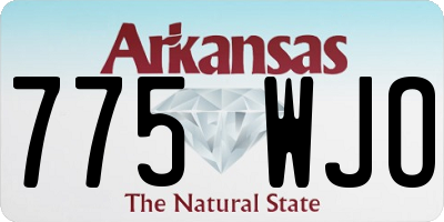 AR license plate 775WJO