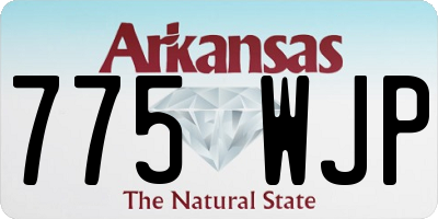 AR license plate 775WJP