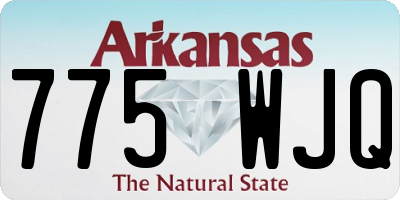AR license plate 775WJQ