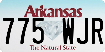 AR license plate 775WJR