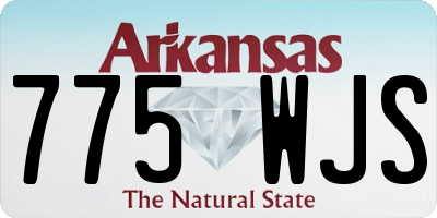 AR license plate 775WJS