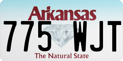 AR license plate 775WJT
