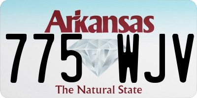 AR license plate 775WJV