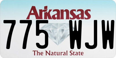 AR license plate 775WJW