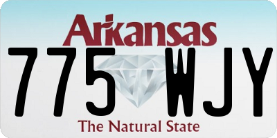 AR license plate 775WJY