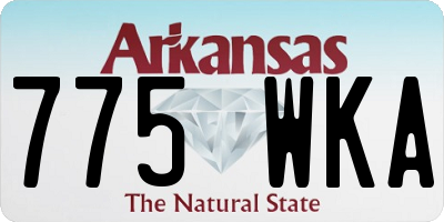 AR license plate 775WKA