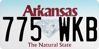 AR license plate 775WKB