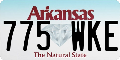 AR license plate 775WKE