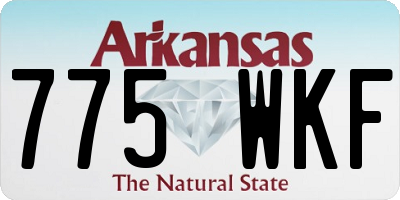 AR license plate 775WKF