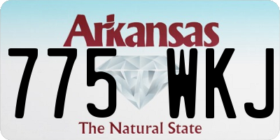 AR license plate 775WKJ