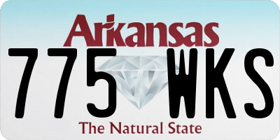 AR license plate 775WKS