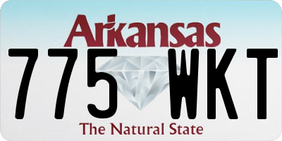 AR license plate 775WKT