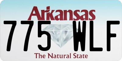 AR license plate 775WLF