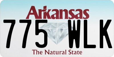 AR license plate 775WLK