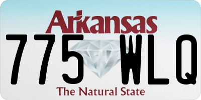 AR license plate 775WLQ