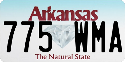 AR license plate 775WMA