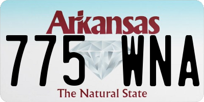 AR license plate 775WNA